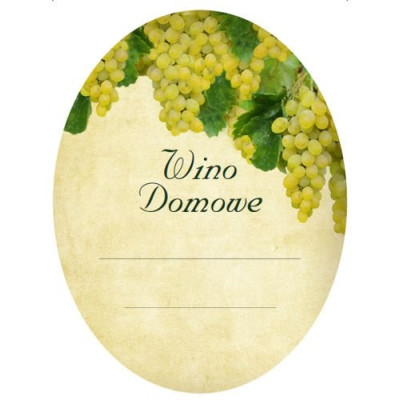 Etykieta owalna BIAŁE WINOGRONA