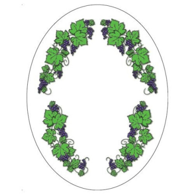 Etykieta owalna LIŚCIE WINOGRONA