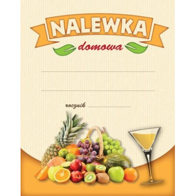 Etykieta NALEWKA DOMOWA "OWOCE JASNE"