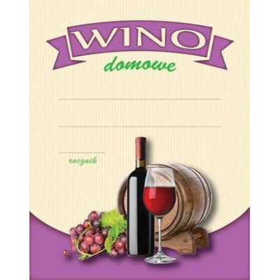 Etykieta WINO DOMOWE CZERWONE