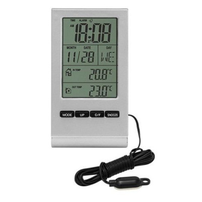 Termometr elektroniczny z zegarem - stacja pogody 170710