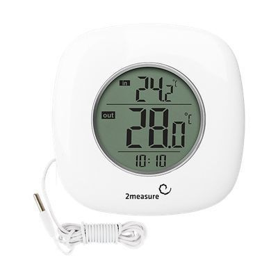 Termometr elektroniczny z zegarem - stacja pogody z sondą 170612