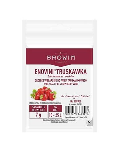Drożdże winiarskie Enovini - suszone truskawka 7g - 1 - Wino domowe