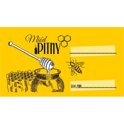 ETYKIETA MIÓD PITNY SŁOIK 45X80