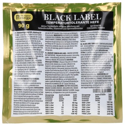 Drożdże gorzelnicze Black Label Turbo 18%