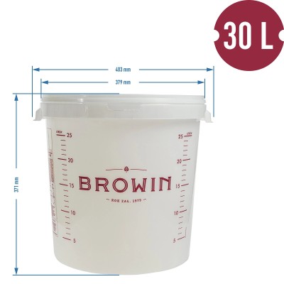 Pojemnik fermentacyjny BROWIN 30L  uszczelka  rurka fermentacyjna