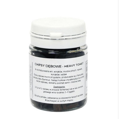 Chipsy dębowe francuskie - MOCNO OPIEKANE 20 g - Biowin