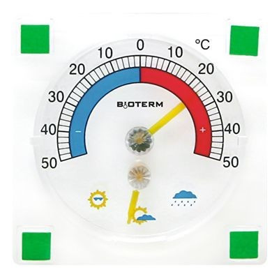 Termometr zaokienny przyklejany 77x77mm